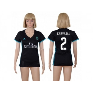 Women's Real Madrid #2 Carvajal Away Soccer Club Jersey