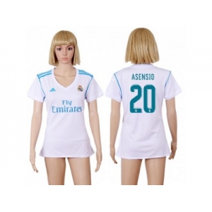 Women's Real Madrid #20 Asensio Home Soccer Club Jersey