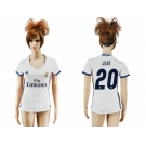 Women's Real Madrid #20 Jese Home Soccer Club Jersey 2