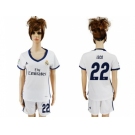Women's Real Madrid #22 Isco Home Soccer Club Jersey2