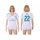 Women's Real Madrid #22 Isco Home Soccer Club Jersey
