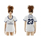Women's Real Madrid #23 Beckham Home Soccer Club Jersey1