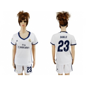 Women's Real Madrid #23 Danilo Home Soccer Club Jersey2