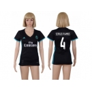 Women's Real Madrid #4 Sergio Ramos Away Soccer Club Jersey