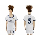 Women's Real Madrid #5 Varane Home Soccer Club Jersey1