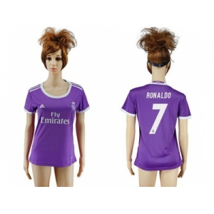Women's Real Madrid #7 Ronaldo Away Soccer Club Jersey2