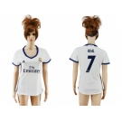Women's Real Madrid #7 Rual Home Soccer Club Jersey1
