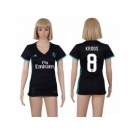 Women's Real Madrid #8 Kroos Away Soccer Club Jersey