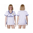 Women's Real Madrid Blank Home Soccer Club Jersey5