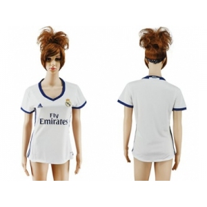 Women's Real Madrid Blank Home Soccer Club Jersey6