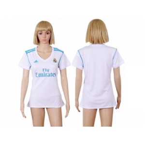 Women's Real Madrid Blank Home Soccer Club Jersey