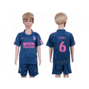 Atletico Madrid #6 Koke Sec Away Kid Soccer Club Jersey