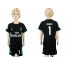 Real Madrid #1 Navas Away Kid Soccer Club Jersey