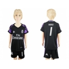 Real Madrid #1 Navas Black Kid Soccer Club Jersey