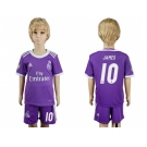 Real Madrid #10 James Away Kid Soccer Club Jersey2