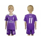 Real Madrid #11 Bale Away Kid Soccer Club Jersey2