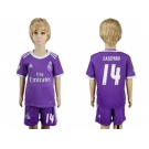 Real Madrid #14 Casemiro Away Kid Soccer Club Jersey1