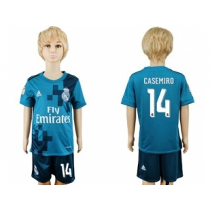 Real Madrid #14 Casemiro Sec Away Kid Soccer Club Jersey