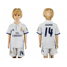 Real Madrid #14 Casemiro White Home Kid Soccer Club Jersey1