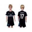 Real Madrid #17 Lucas V. Away Kid Soccer Club Jersey