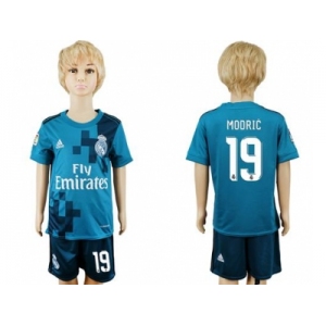 Real Madrid #19 Modric Sec Away Kid Soccer Club Jersey