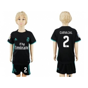 Real Madrid #2 Carvajal Away Kid Soccer Club Jersey1