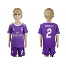 Real Madrid #2 Carvajal Away Kid Soccer Club Jersey2