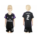 Real Madrid #2 Carvajal Black Kid Soccer Club Jersey