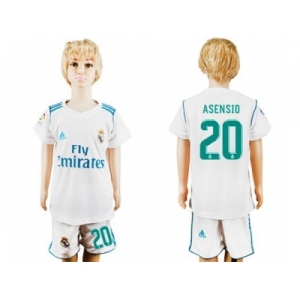 Real Madrid #20 Asensio White Home Kid Soccer Club Jersey