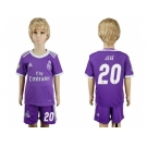 Real Madrid #20 Jese Away Kid Soccer Club Jersey