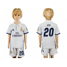 Real Madrid #20 Jese White Home Kid Soccer Club Jersey