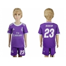 Real Madrid #23 Beckham Away Kid Soccer Club Jersey