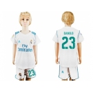 Real Madrid #23 Danilo White Home Kid Soccer Club Jersey