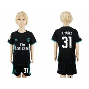 Real Madrid #31 R.Yanez Away Kid Soccer Club Jersey