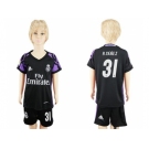 Real Madrid #31 R.Yanez Black Kid Soccer Club Jersey