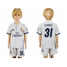 Real Madrid #31 R.Yanez White Home Kid Soccer Club Jersey1