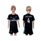 Real Madrid #4 Sergio Ramos Away Kid Soccer Club Jersey