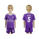 Real Madrid #5 Varane Away Kid Soccer Club Jersey1