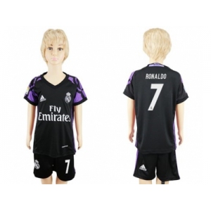 Real Madrid #7 Ronaldo Away Kid Soccer Club Jersey2