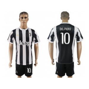 Juventus #10 Del Piero Home Soccer Club Jersey