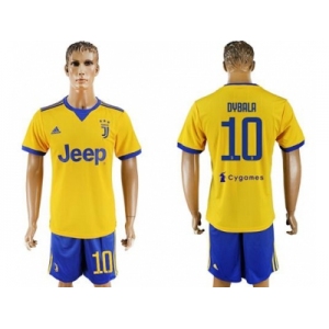 Juventus #10 Dybala Yellow Soccer Club Jersey