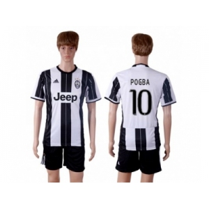 Juventus #10 Pogba Home Soccer Club Jersey 1