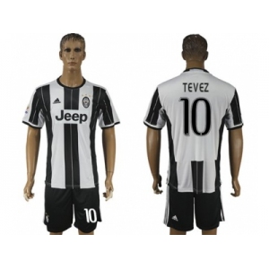 Juventus #10 Tevez Home Soccer Club Jersey