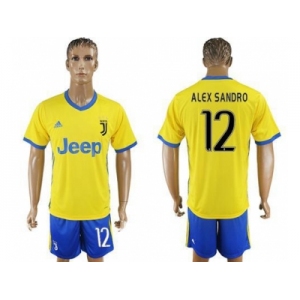 Juventus #12 Alex Sandro Away Soccer Club Jersey 1