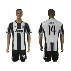 Juventus #14 Llorente Home Soccer Club Jersey 2