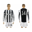 Juventus #14 Mattiello Home Long Sleeves Soccer Club Jersey