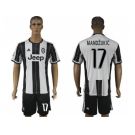 Juventus #17 Mandzukic Home Soccer Club Jersey 4