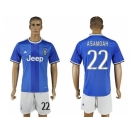 Juventus #22 Asamoah Away Soccer Club Jersey 2