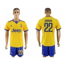 Juventus #22 Asamoah Away Soccer Club Jersey