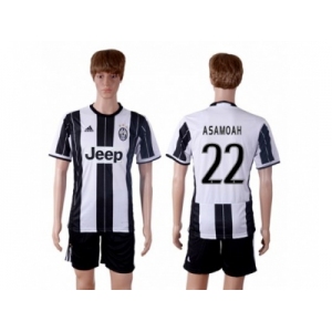 Juventus #22 Asamoah Home Soccer Club Jersey 1